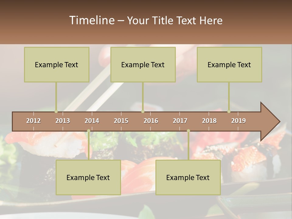 A Person Holding Chopsticks Over A Plate Of Sushi PowerPoint Template