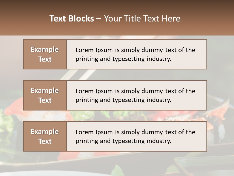 A Person Holding Chopsticks Over A Plate Of Sushi PowerPoint Template