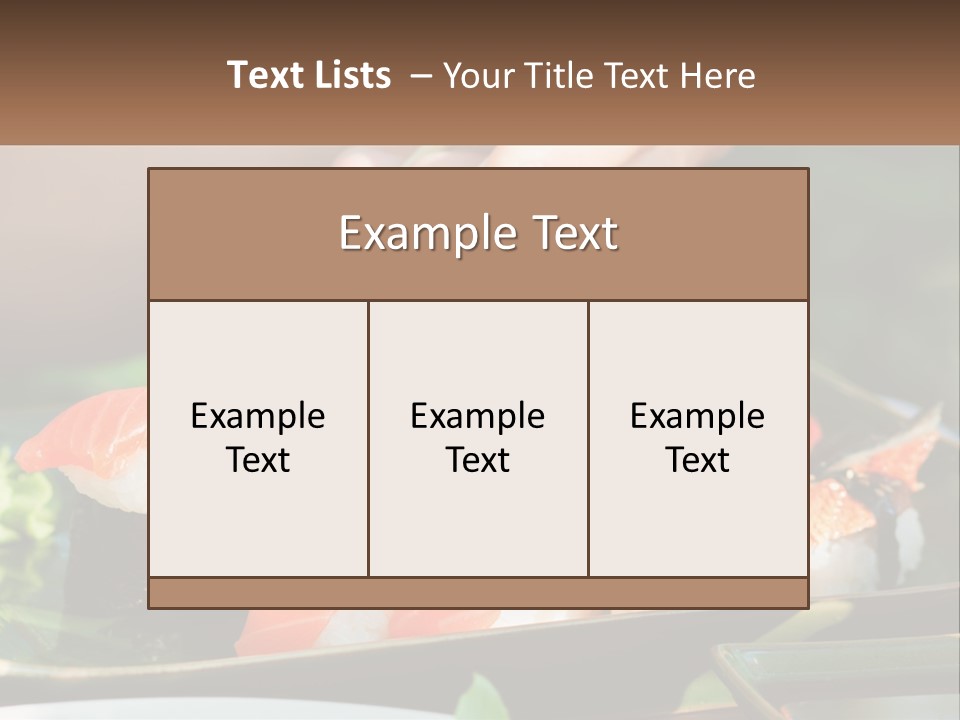 A Person Holding Chopsticks Over A Plate Of Sushi PowerPoint Template
