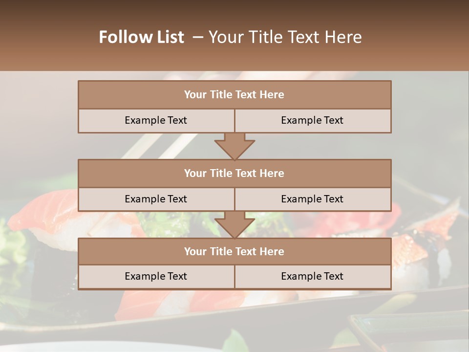 A Person Holding Chopsticks Over A Plate Of Sushi PowerPoint Template