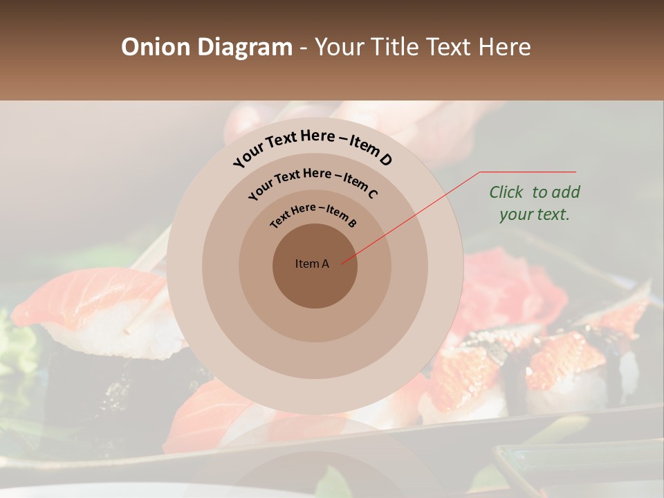 A Person Holding Chopsticks Over A Plate Of Sushi PowerPoint Template