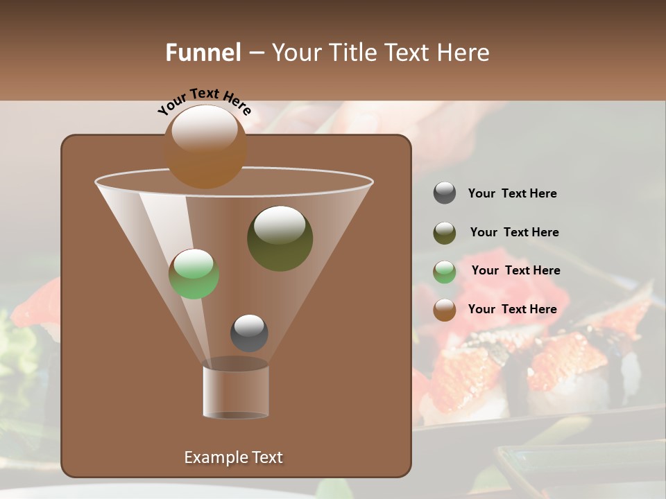 A Person Holding Chopsticks Over A Plate Of Sushi PowerPoint Template