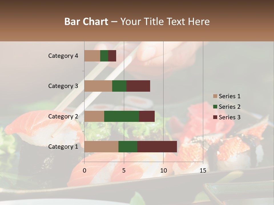 A Person Holding Chopsticks Over A Plate Of Sushi PowerPoint Template