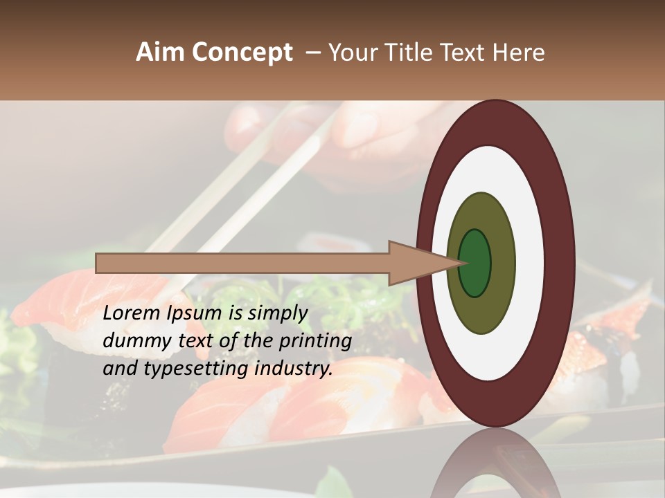 A Person Holding Chopsticks Over A Plate Of Sushi PowerPoint Template