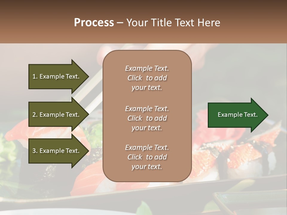 A Person Holding Chopsticks Over A Plate Of Sushi PowerPoint Template