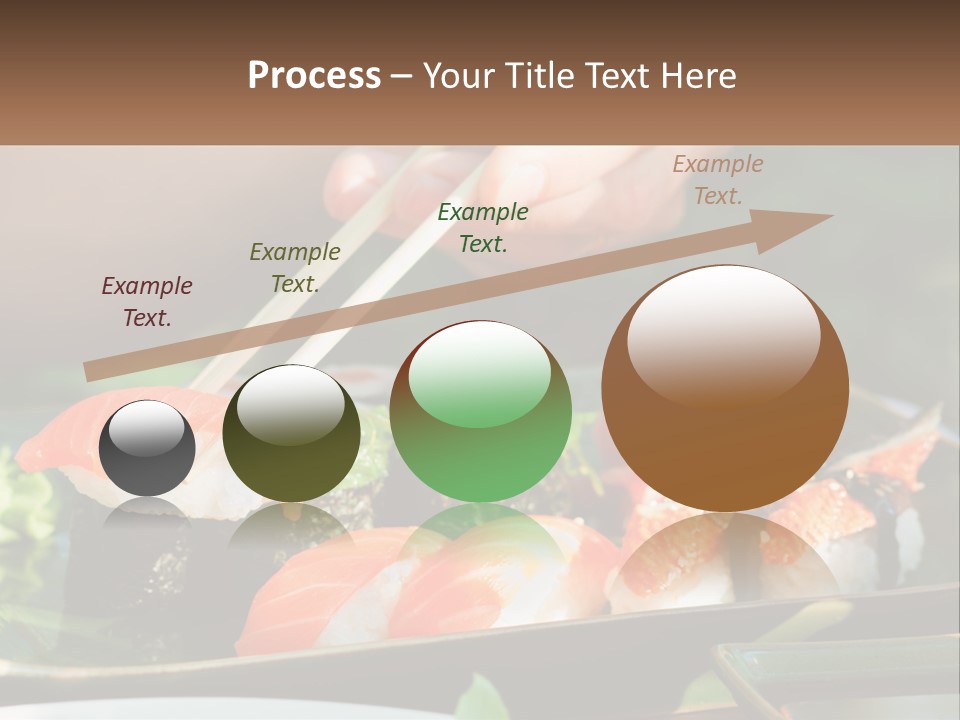 A Person Holding Chopsticks Over A Plate Of Sushi PowerPoint Template