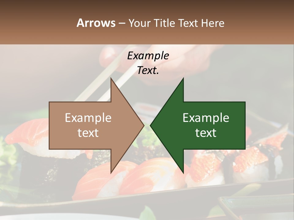A Person Holding Chopsticks Over A Plate Of Sushi PowerPoint Template