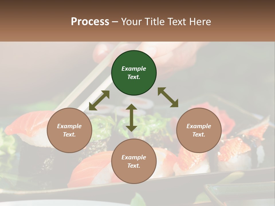 A Person Holding Chopsticks Over A Plate Of Sushi PowerPoint Template