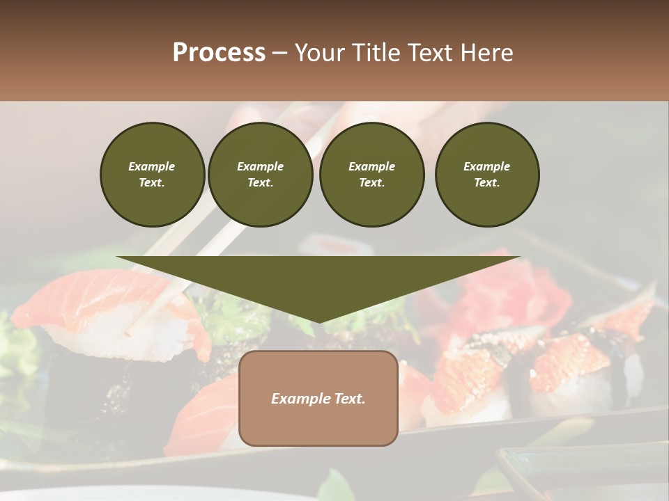 A Person Holding Chopsticks Over A Plate Of Sushi PowerPoint Template