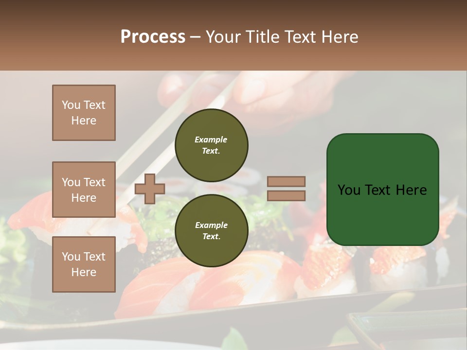 A Person Holding Chopsticks Over A Plate Of Sushi PowerPoint Template