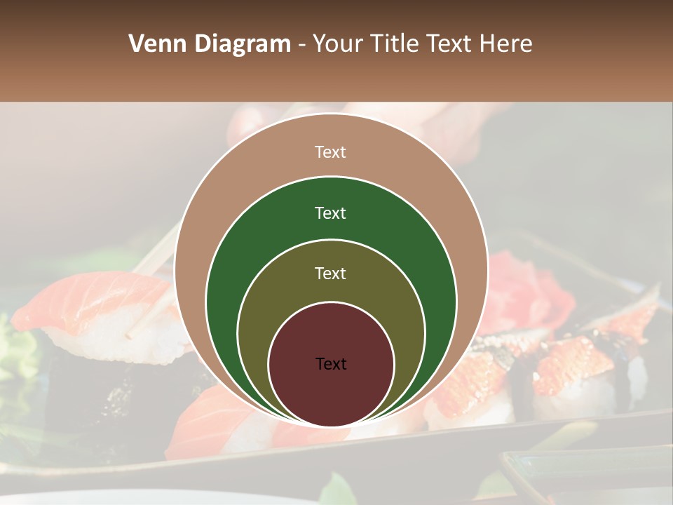 A Person Holding Chopsticks Over A Plate Of Sushi PowerPoint Template