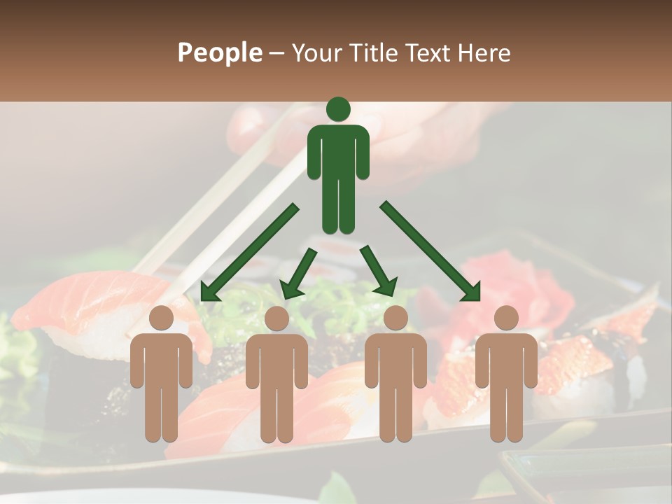 A Person Holding Chopsticks Over A Plate Of Sushi PowerPoint Template
