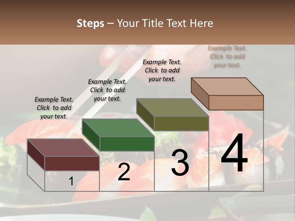 A Person Holding Chopsticks Over A Plate Of Sushi PowerPoint Template