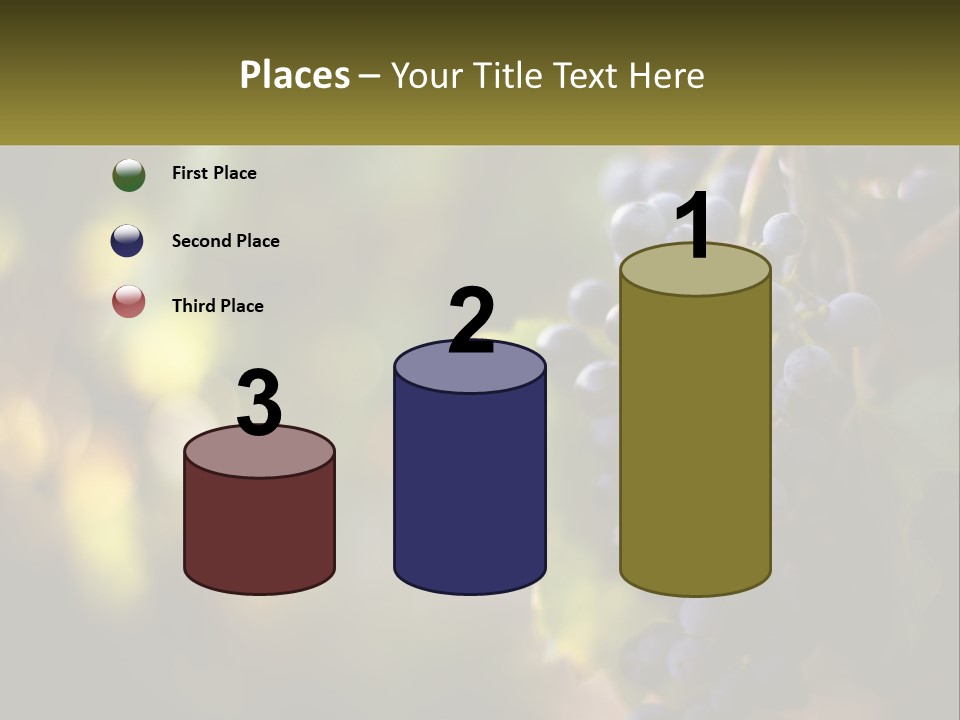 A Bunch Of Grapes Hanging From A Vine PowerPoint Template