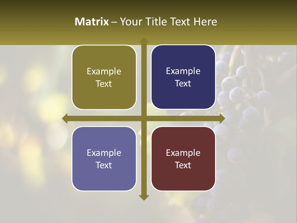A Bunch Of Grapes Hanging From A Vine PowerPoint Template