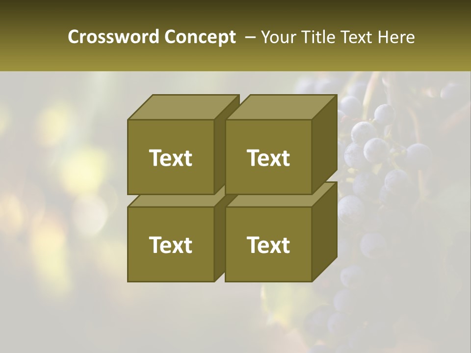 A Bunch Of Grapes Hanging From A Vine PowerPoint Template