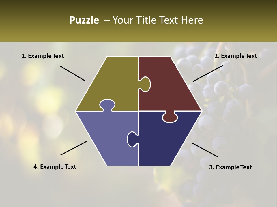 A Bunch Of Grapes Hanging From A Vine PowerPoint Template