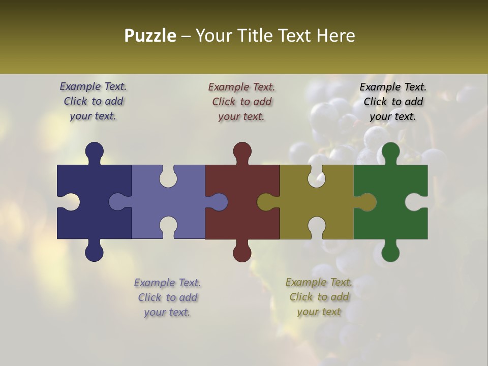 A Bunch Of Grapes Hanging From A Vine PowerPoint Template