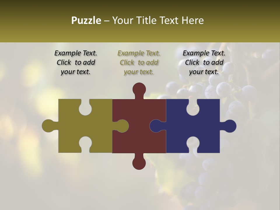 A Bunch Of Grapes Hanging From A Vine PowerPoint Template
