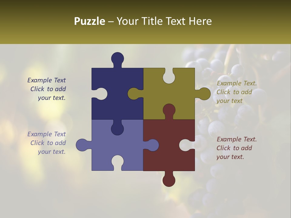 A Bunch Of Grapes Hanging From A Vine PowerPoint Template