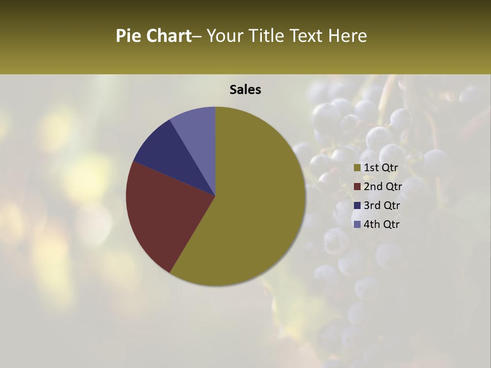 A Bunch Of Grapes Hanging From A Vine PowerPoint Template