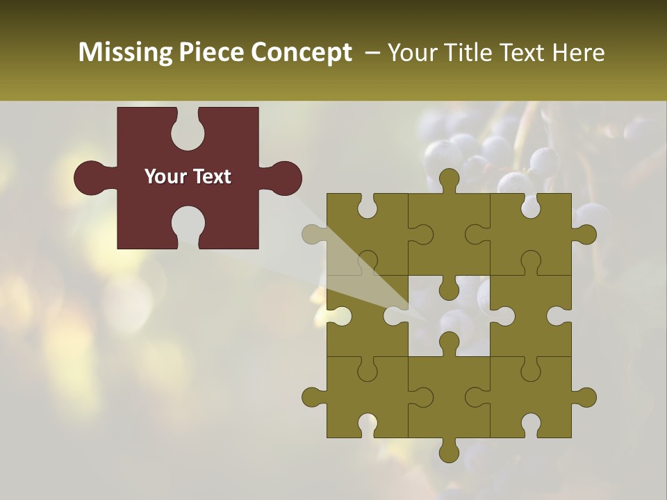A Bunch Of Grapes Hanging From A Vine PowerPoint Template
