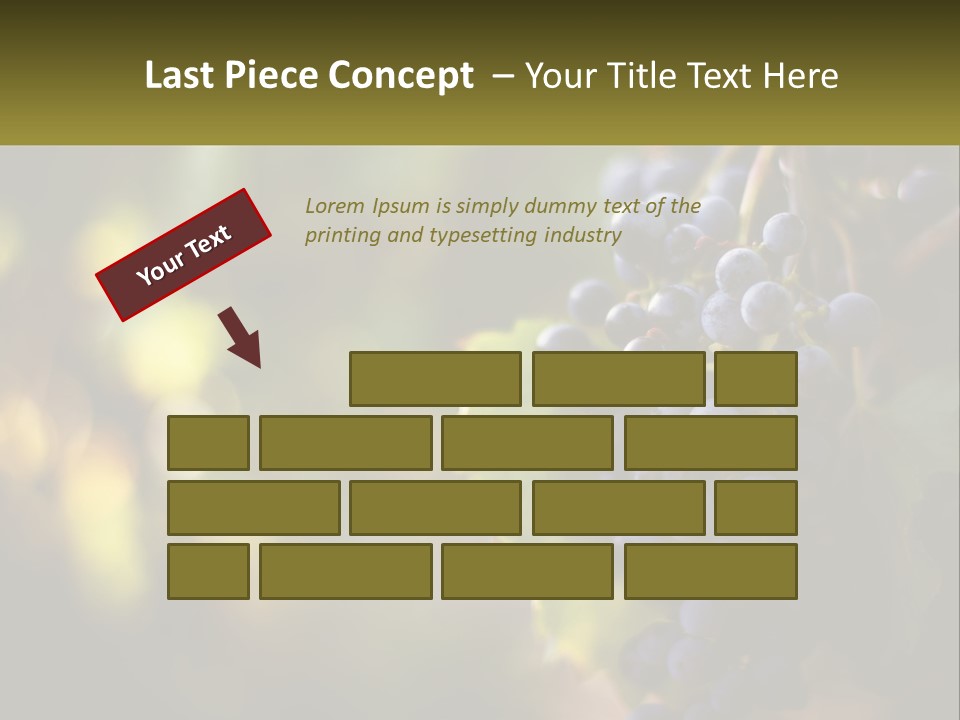 A Bunch Of Grapes Hanging From A Vine PowerPoint Template