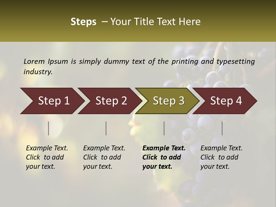 A Bunch Of Grapes Hanging From A Vine PowerPoint Template