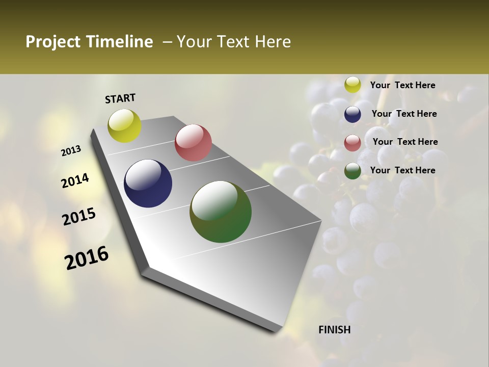 A Bunch Of Grapes Hanging From A Vine PowerPoint Template