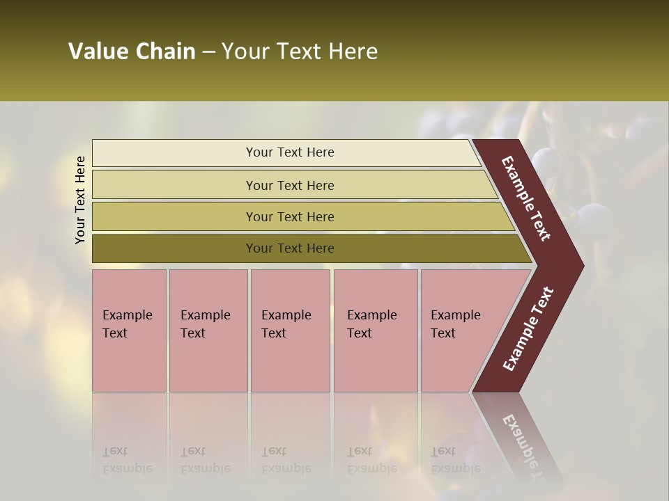 A Bunch Of Grapes Hanging From A Vine PowerPoint Template