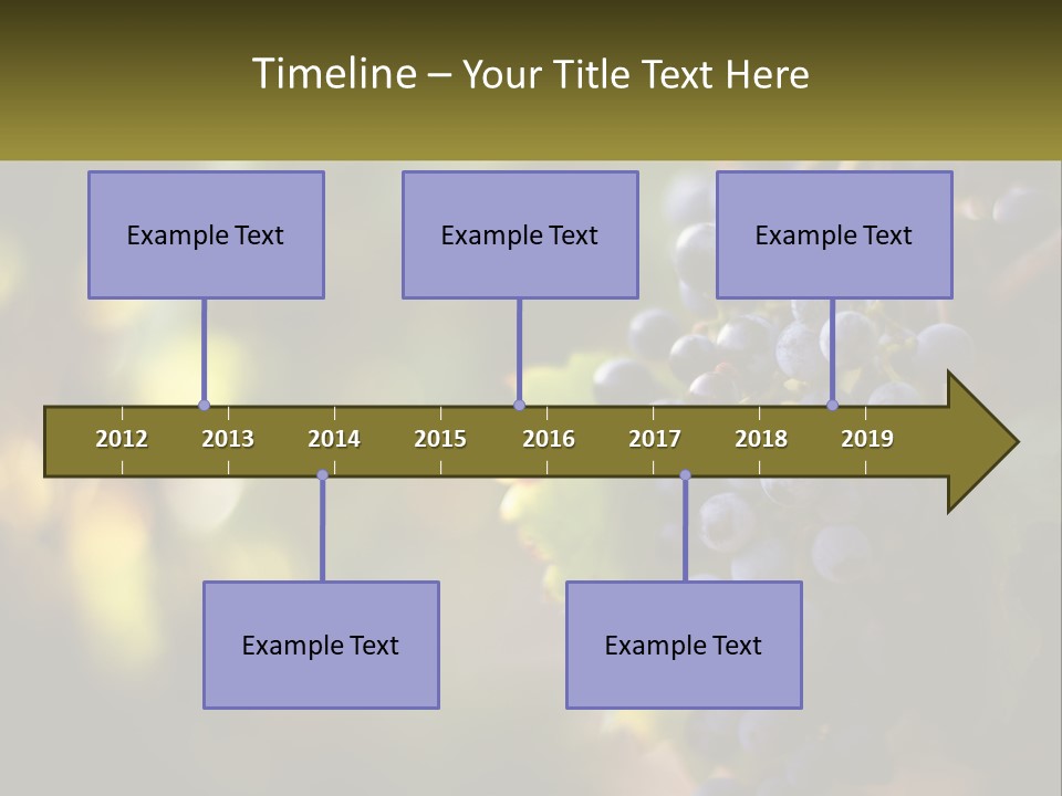 A Bunch Of Grapes Hanging From A Vine PowerPoint Template