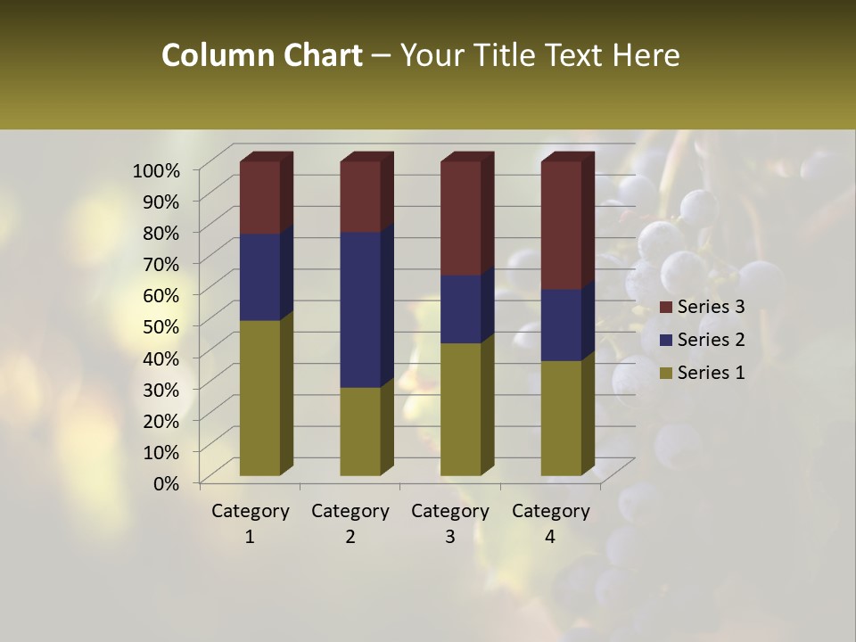 A Bunch Of Grapes Hanging From A Vine PowerPoint Template