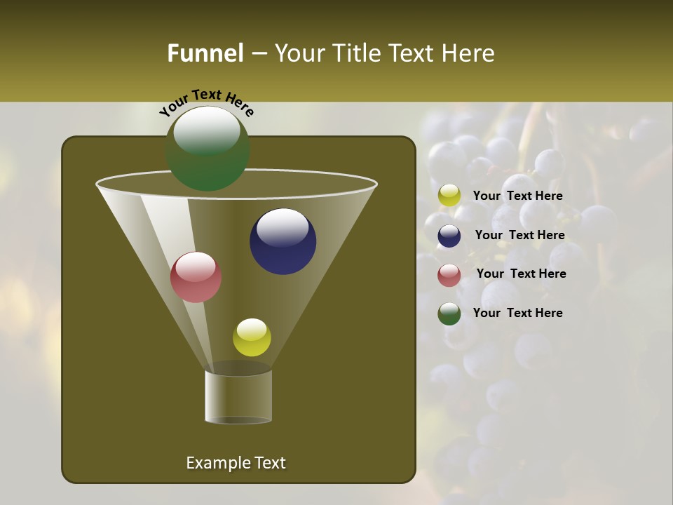 A Bunch Of Grapes Hanging From A Vine PowerPoint Template