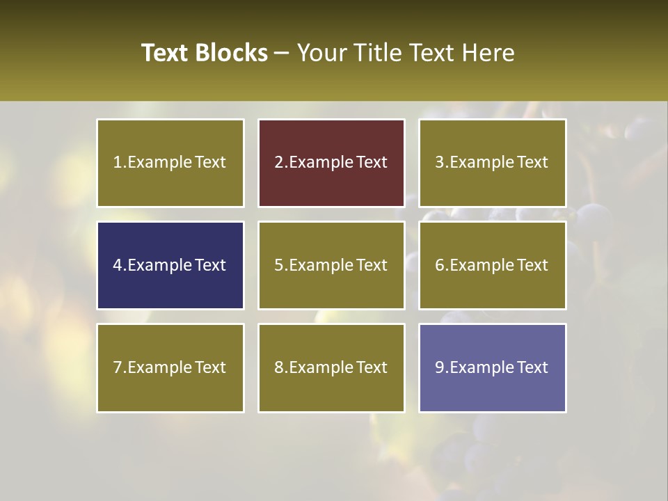 A Bunch Of Grapes Hanging From A Vine PowerPoint Template