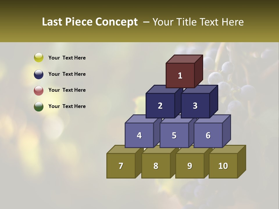 A Bunch Of Grapes Hanging From A Vine PowerPoint Template