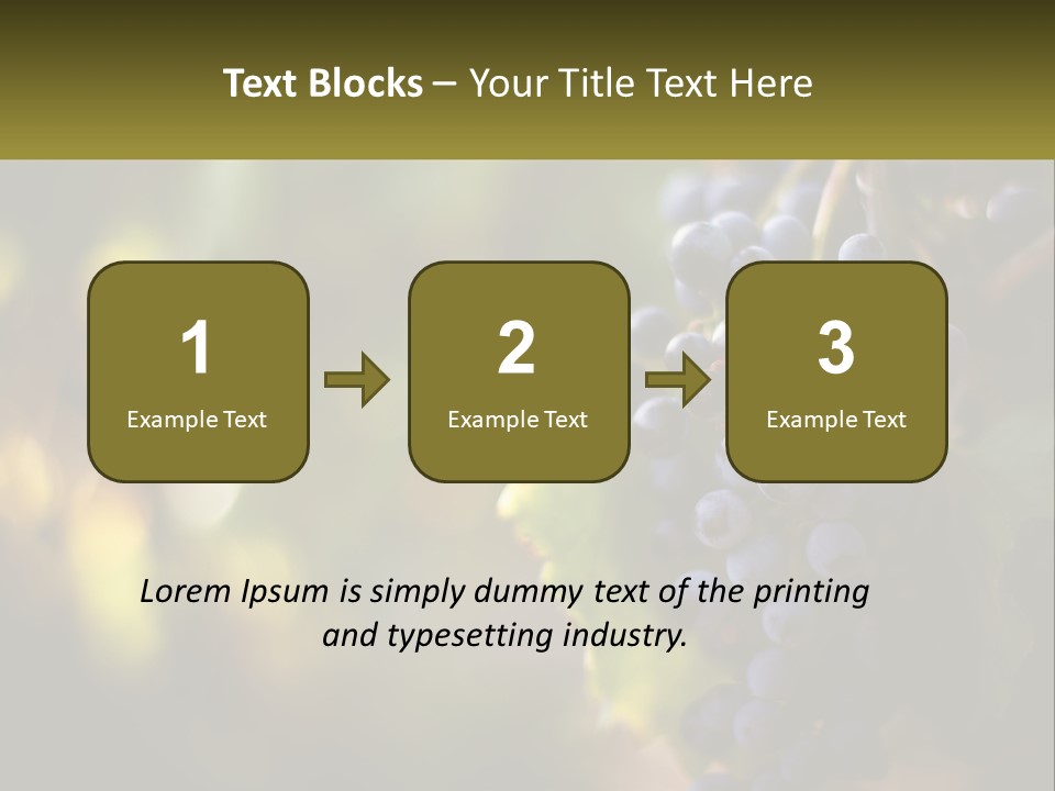 A Bunch Of Grapes Hanging From A Vine PowerPoint Template