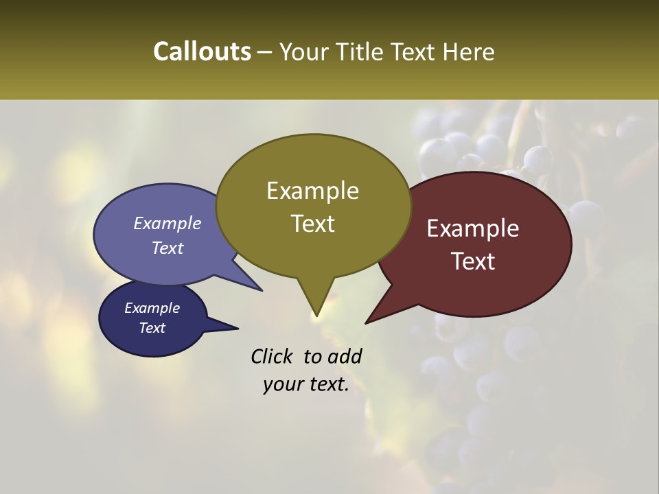A Bunch Of Grapes Hanging From A Vine PowerPoint Template