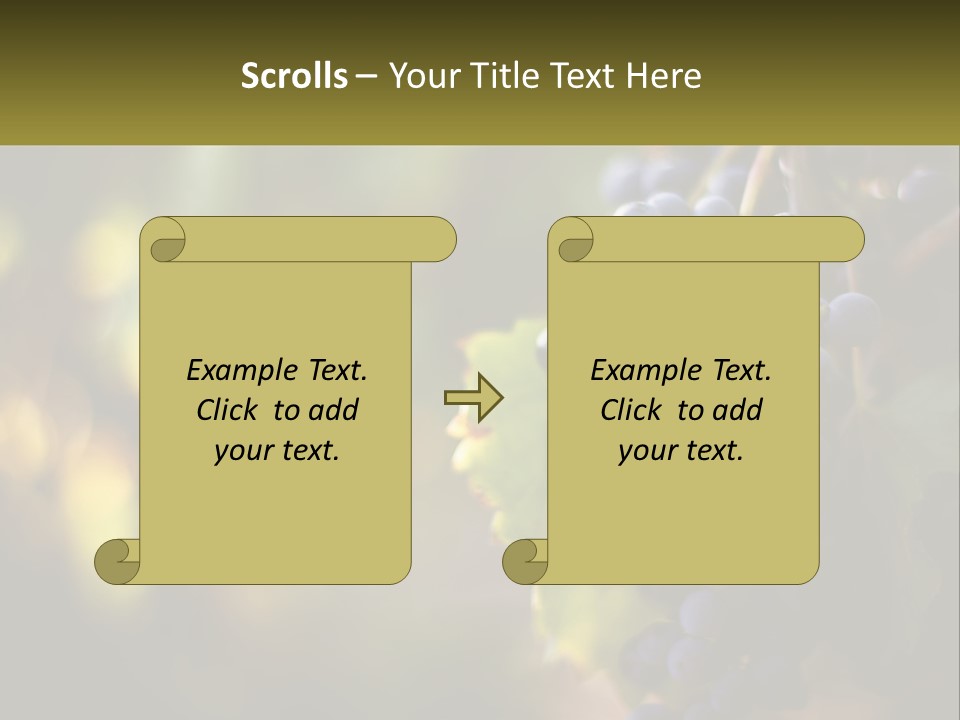 A Bunch Of Grapes Hanging From A Vine PowerPoint Template