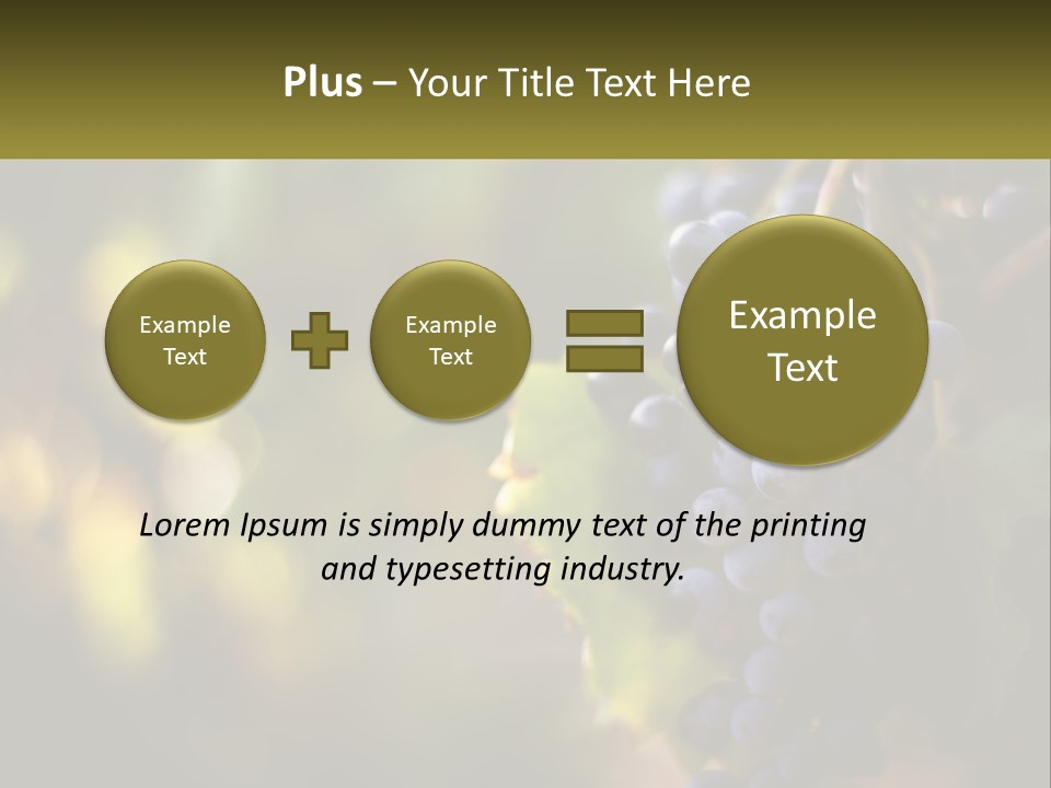 A Bunch Of Grapes Hanging From A Vine PowerPoint Template