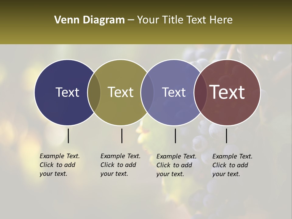 A Bunch Of Grapes Hanging From A Vine PowerPoint Template