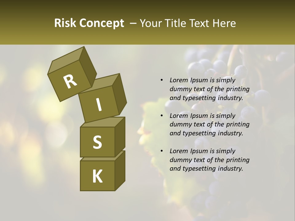 A Bunch Of Grapes Hanging From A Vine PowerPoint Template