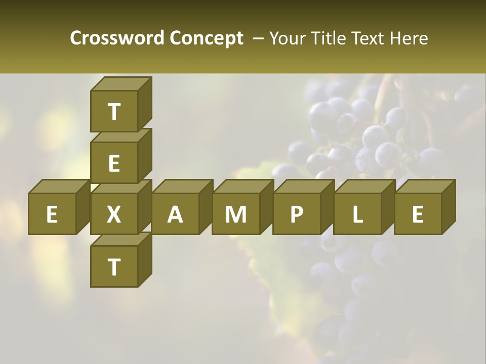 A Bunch Of Grapes Hanging From A Vine PowerPoint Template