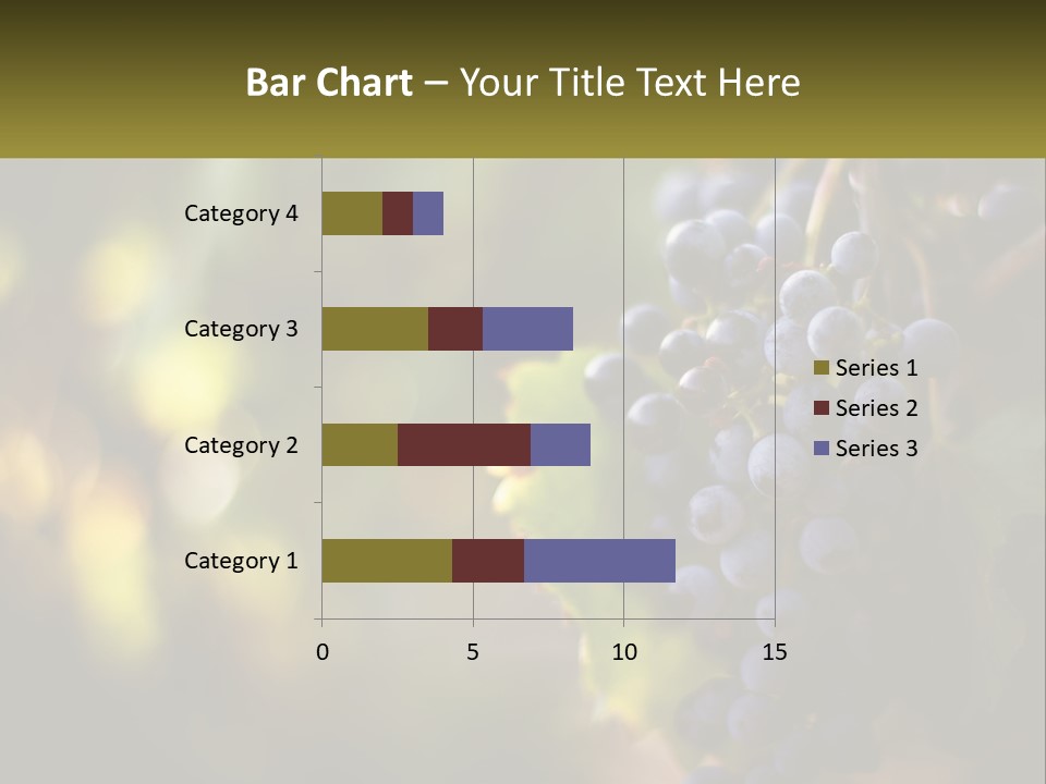A Bunch Of Grapes Hanging From A Vine PowerPoint Template