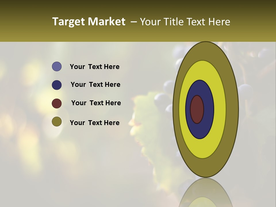 A Bunch Of Grapes Hanging From A Vine PowerPoint Template