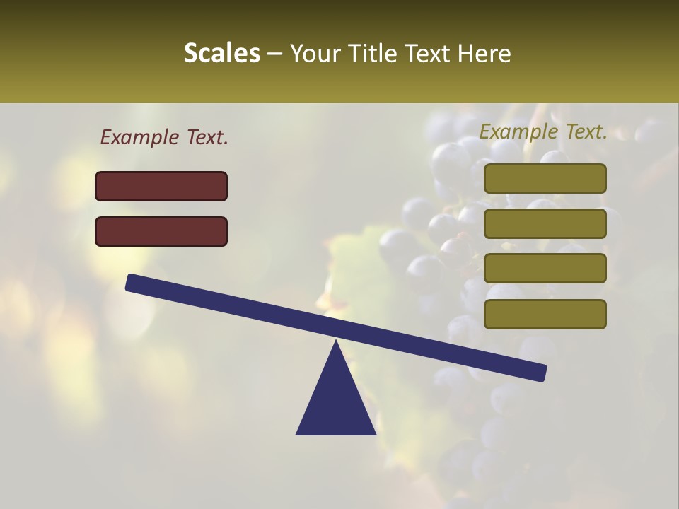 A Bunch Of Grapes Hanging From A Vine PowerPoint Template