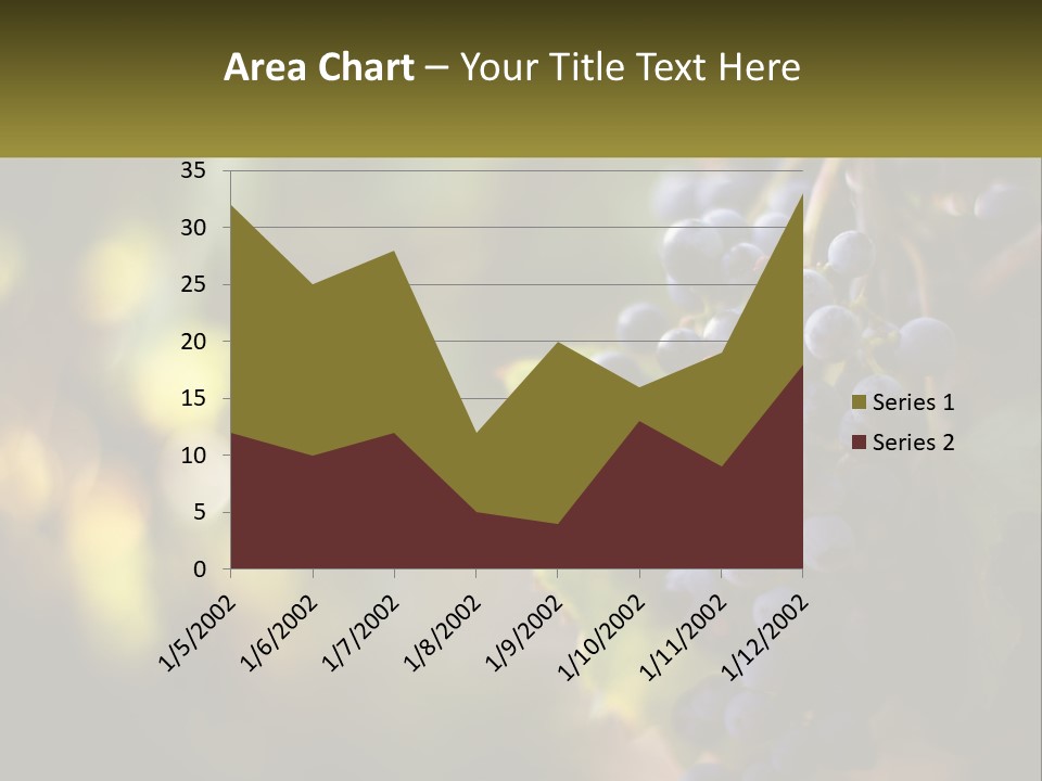 A Bunch Of Grapes Hanging From A Vine PowerPoint Template