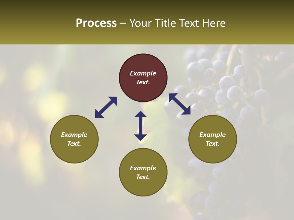 A Bunch Of Grapes Hanging From A Vine PowerPoint Template