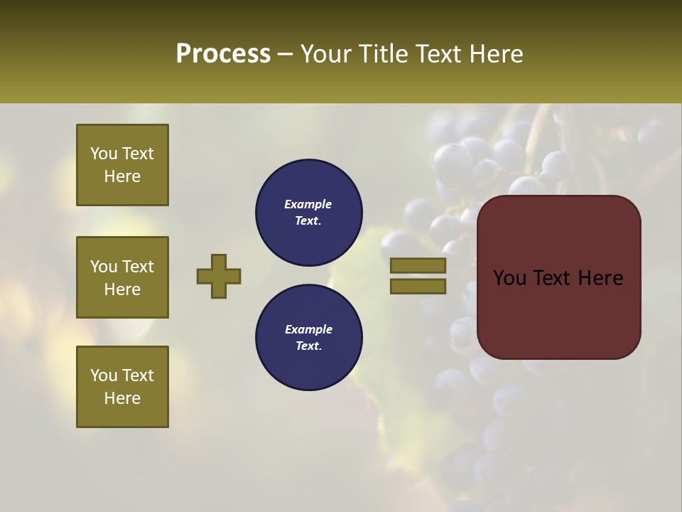 A Bunch Of Grapes Hanging From A Vine PowerPoint Template
