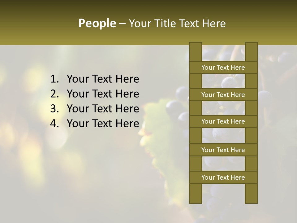 A Bunch Of Grapes Hanging From A Vine PowerPoint Template