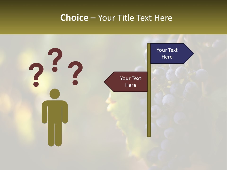 A Bunch Of Grapes Hanging From A Vine PowerPoint Template